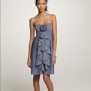 J Crew Wild Rose Chambray Dress